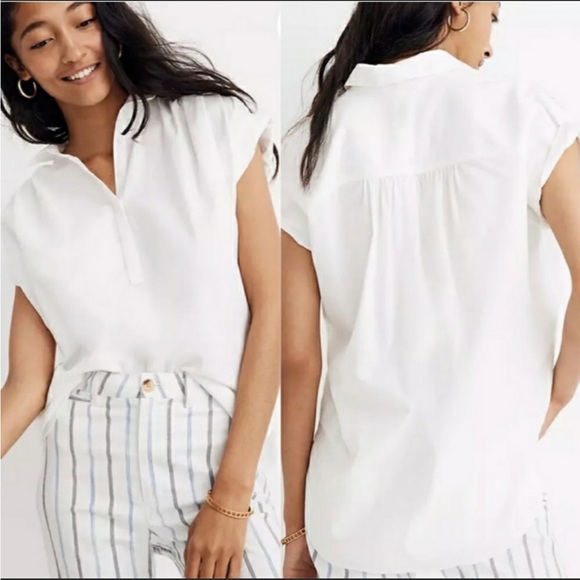 Madewell Tops - MADEWELL Central Popover Shirt White